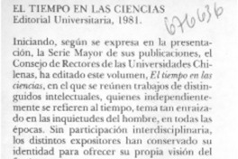 El tiempo en las ciencias