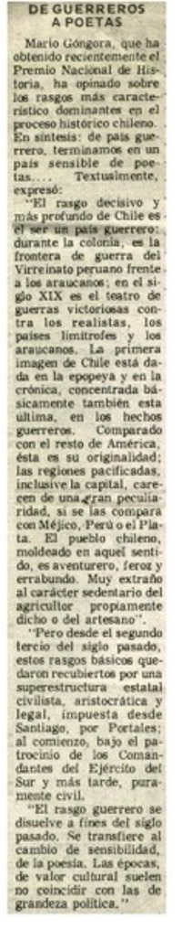 De guerreros a poetas