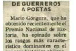 De guerreros a poetas