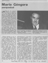 Mario Góngora parquedad