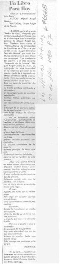 Ceremonias bajo la lluvia"