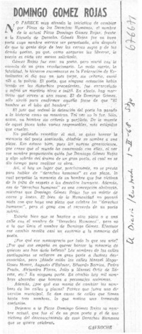 Domingo Gómez Rojas