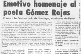 Emotivo homenaje al poeta Gómez Rojas