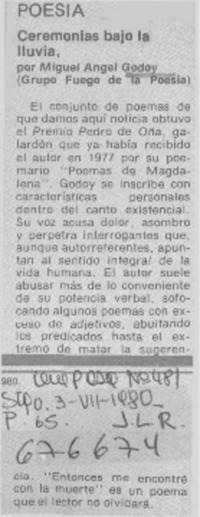 Ceremonias bajo la lluvia