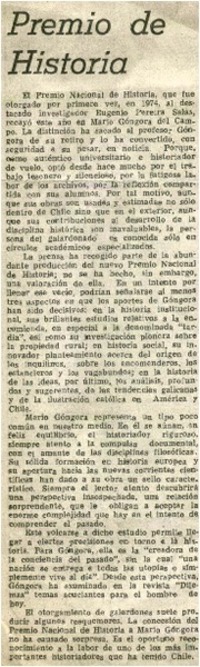 Premio de historia.