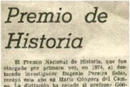 Premio de historia.
