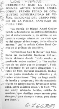 Ceremonias bajo la lluvia.