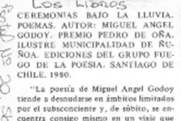 Ceremonias bajo la lluvia.