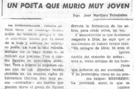 Un poeta que murió muy joven