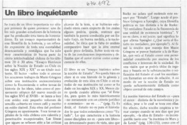 Un libro inquietante