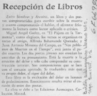 Recepción de libros.