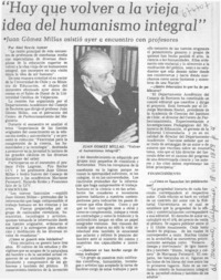 Hay que volver a la vieja idea del humanismo integral": [entrevista]