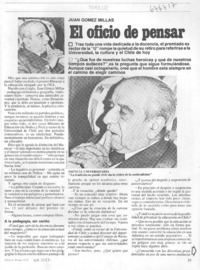 El oficio de pensar : [entrevista]