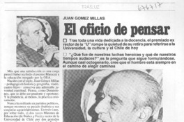 El oficio de pensar : [entrevista]