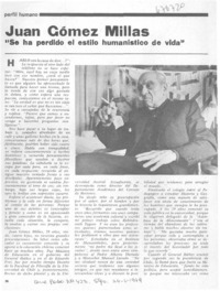 Juan Gómez Millas [entrevista]