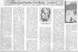 Gómez-Lobo apunta a la raíces