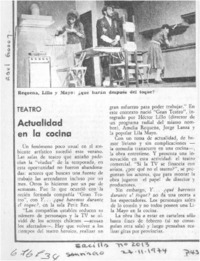 Actualidad en la cocina.