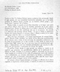 La cultura chilena