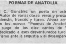 Poemas de Anatolia