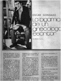 La bigamia de un ginecólogo escritor : [entrevista]