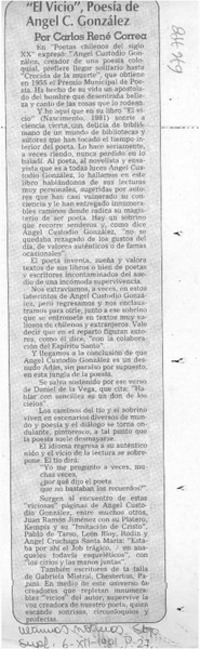 El vicio", poesía de Angel C. González