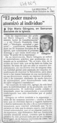 El poder masivo atomizó al individuo.