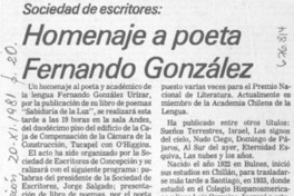 Homenaje a poeta Fernando González.