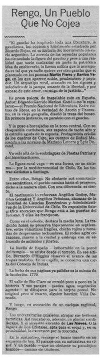 Rengo, un pueblo que no cojea