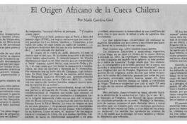 El origen africano de la cueca chilena