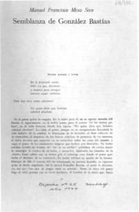 Semblanza de González Bastías