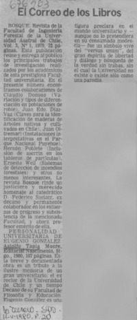 Personalidad universitaria de Eugenio González.