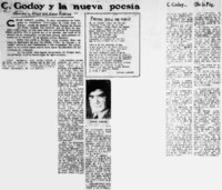 C. Godoy y la nueva poesía: [entrevista]