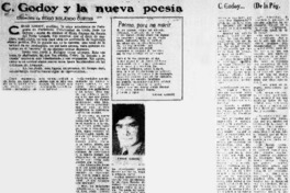 C. Godoy y la nueva poesía: [entrevista]