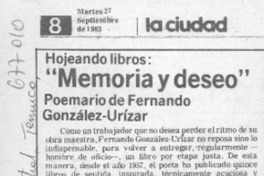 Memoria y deseo".
