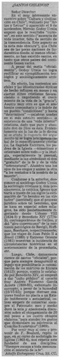 Santos chilenos?