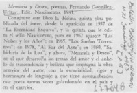 Memoria y deseo.