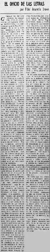 El oficio de las letras