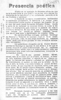 Presencia poética