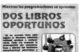 Dos libros oportunos