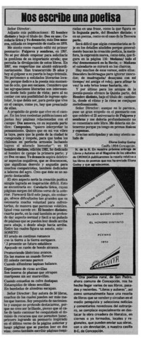 Nos escribe una poetisa