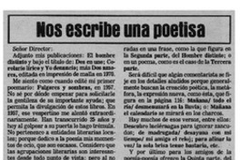 Nos escribe una poetisa