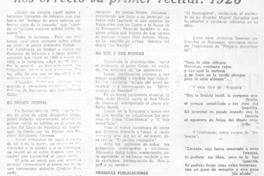 Cuando el poeta Alejandro Galaz nos ofreció su primer recital, 1926
