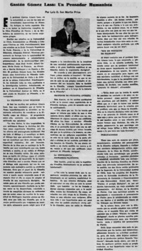 Gastón Gómez Lasa, un pensador humanista