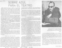 Sobre azul para el teatro
