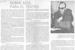 Sobre azul para el teatro