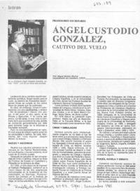 Angel Custodio González, cautivo del vuelo