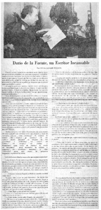 Darío de la Fuente, un escritor incansable : [entrevista]