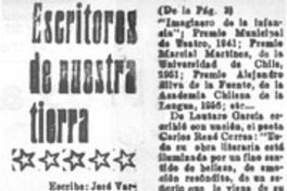 Escritores de nuestra tierra