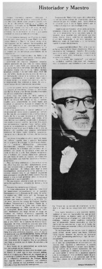 Feliú Cruz, historiador y maestro