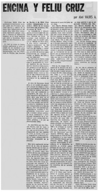 Encina y Feliú Cruz